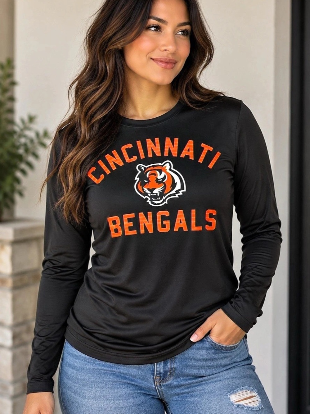 Cincinnati Bengals NFL Long Sleeve Performance Shirt M